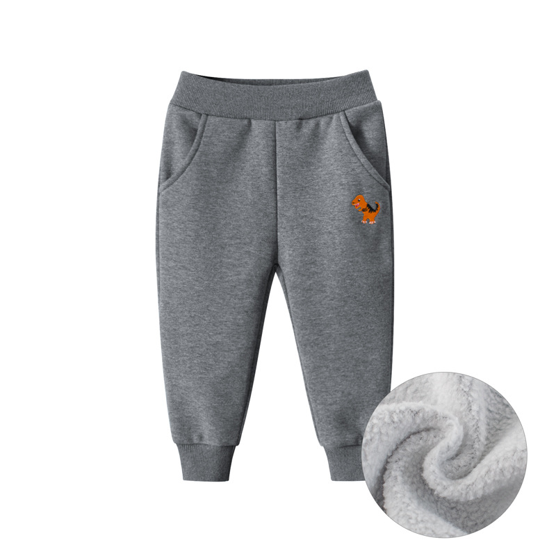 Picture of Korean style children's clothing spring new 2024 children's sports pants fleece-lined boys' pants baby trousers one consignment