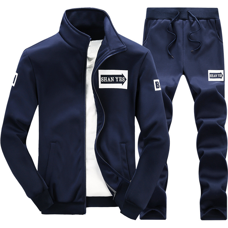 Picture of New Spring and Autumn Men's Outdoor Sports Leisure Suit Men's Foreign Trade Cross-border Running Training Suit Two Men's Clothing