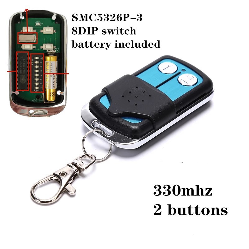 Malaysia Singapore Thailand 330mhz/433mhz SMC5326 8DIP Switch gate Remote Control