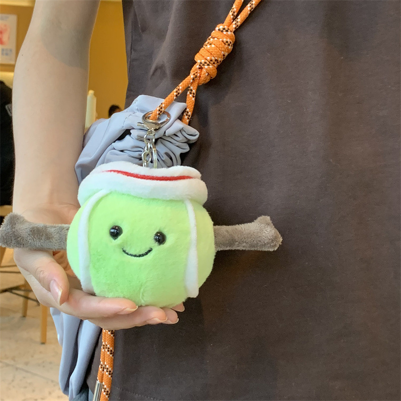 Picture of Cross-Border Basketball Pendant Football Volleyball Doll Pillow Simulation Badminton Doll Plush Pendant Creative Keychain