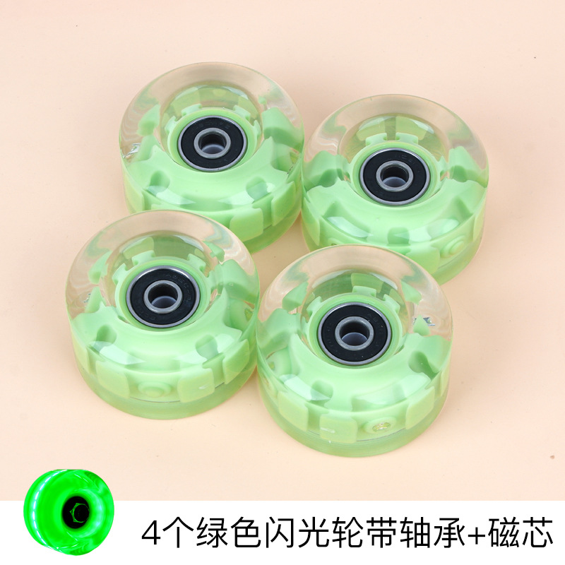 Picture of Factory spot double row skates luminous wheel four roller skates flash wheel skates wheel four a box
