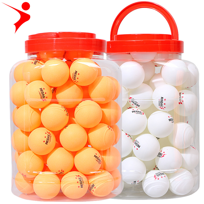 Picture of Factory direct ABS yellow white 60 40mm + barrel venue training table tennis service machine