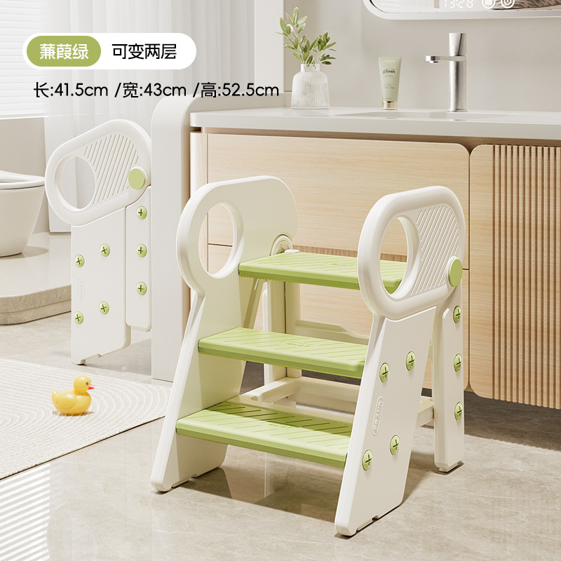 Picture of Baby Washing Step Stool Children's Armrest Stool Baby Stair Washing Table Step Stool Washing Ladder Folding