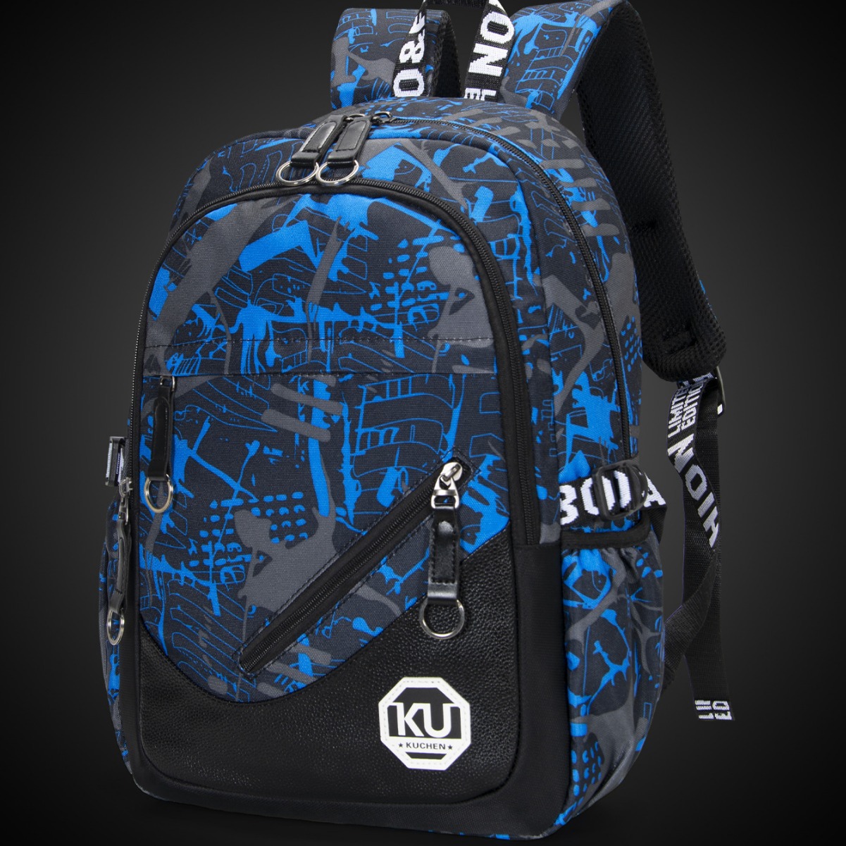 Picture of 2023 new blue black schoolboy schoolbag backpack camouflage large capacity cross-border computer bag wholesale