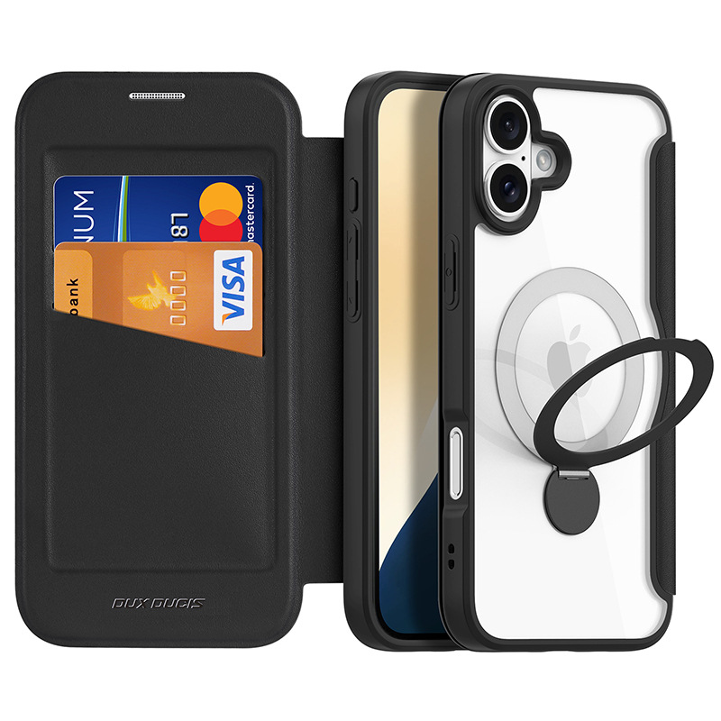 Picture of Suitable for Iphone16 Magnetic Holder Mobile Phone Case Cross-Border Wholesale Apple 16Pro Flip Dual Card Protective Cover