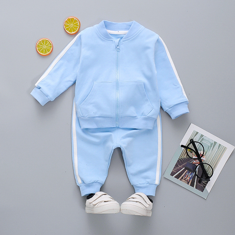 Picture of Foreign trade new autumn children's clothes suit baby long-sleeved zipper jacket coat trousers two-piece set delivery