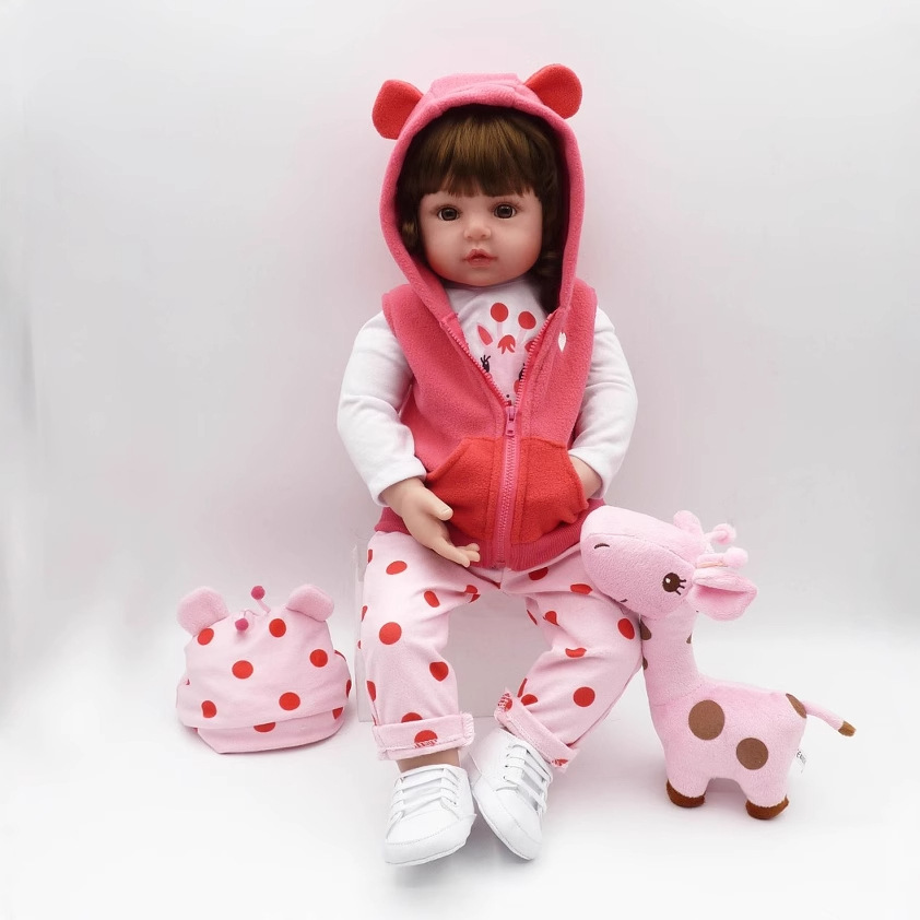 Picture of Bebe Doll Reborn Toddler 47cm Soft Silicone Reborn Baby Doll