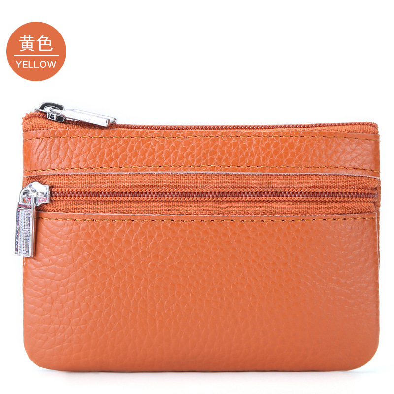 Picture of Factory direct real leather mini wallet Korean version of cute coin storage bag zipper coin purse can be distributed agent