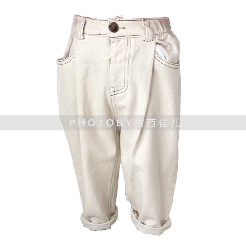 Picture of Spring and Autumn Ins Korean Style Children's Wear New Trousers for Boys and Girls Korean Style Pleated Design Children's Ins Style Jeans
