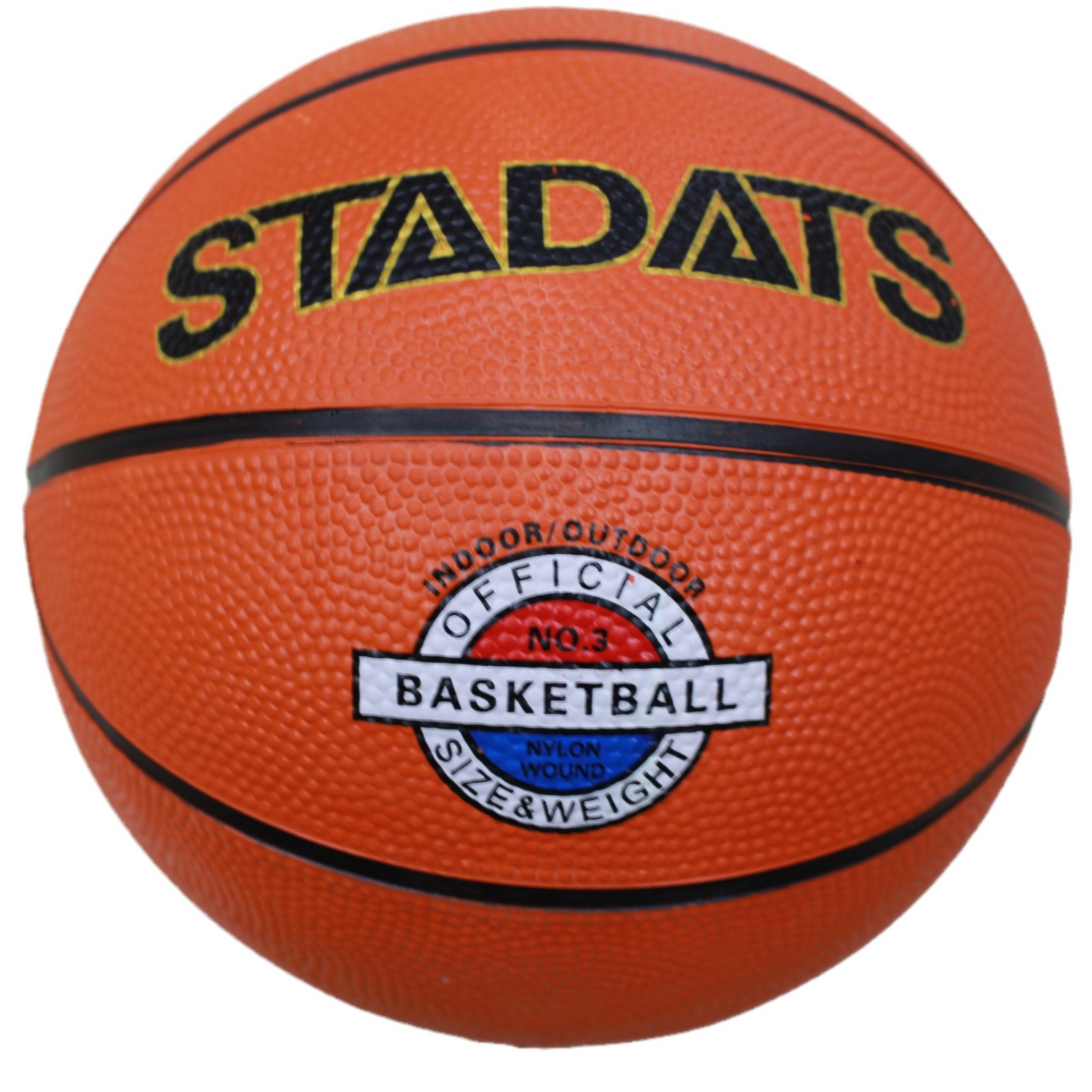 Picture of Authentic Orange Rubber Basketball No.3 Rubber Orange Basketball Elastic Foot/Kickable and Shootable Kindergarten Special