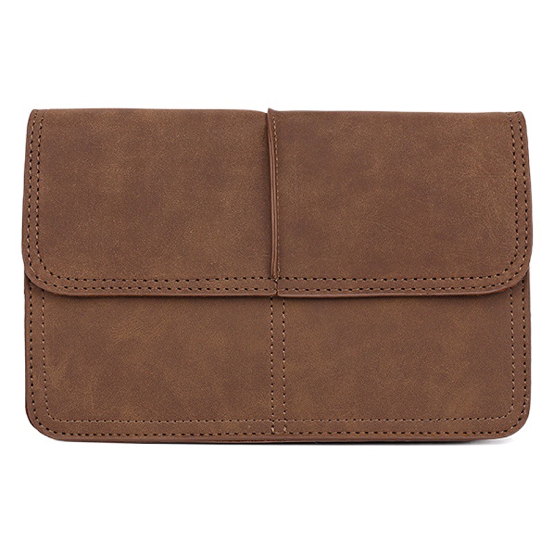 2025 New Men's Clutch Frosted Crazy Horse Leather Men's Clutch Business Clutch Coin Purse Factory Direct Sales