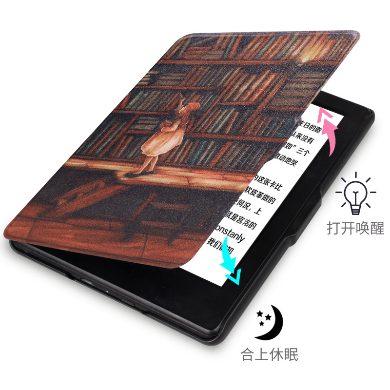 Picture of Spot Suitable for Kindle Protective Case 2016 Entry Version 558 Silk Pattern Painted Protective Case Migu X Leather Case
