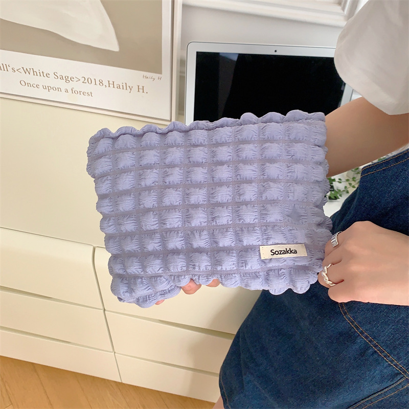 Picture of Cosmetic Bag high-looking bubble cloud large capacity cosmetic bag canvas cosmetic storage travel wash bag