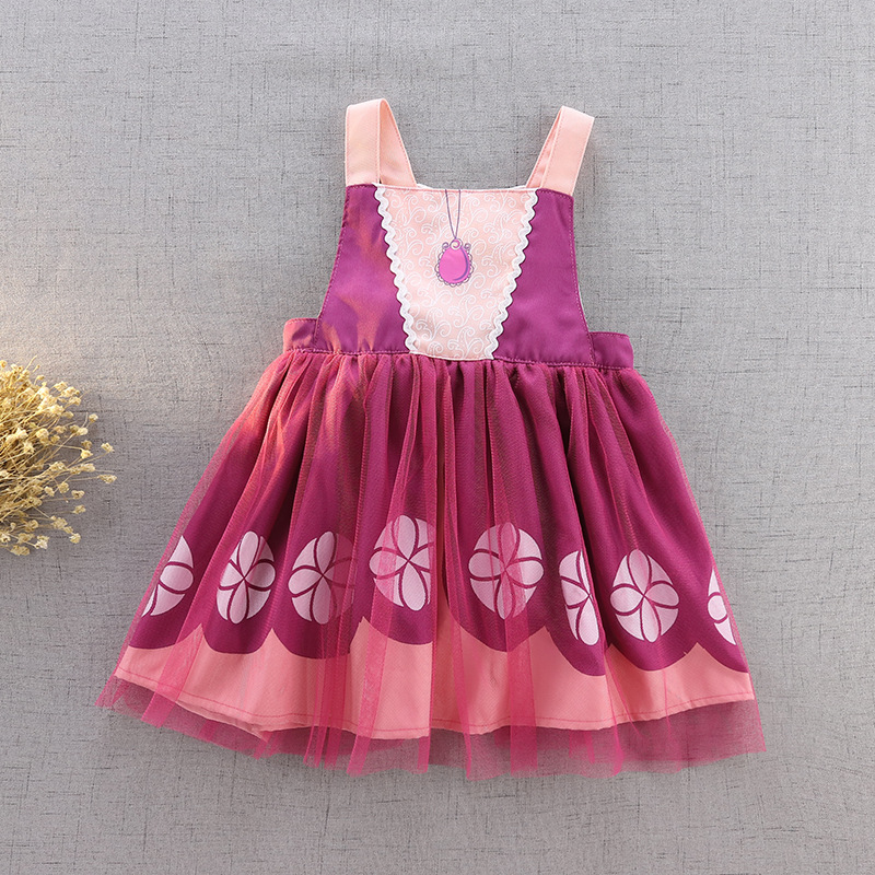 Picture of 2022 new bib apron newborn snow white ice and snow painting dining waterproof princess dress one-piece delivery