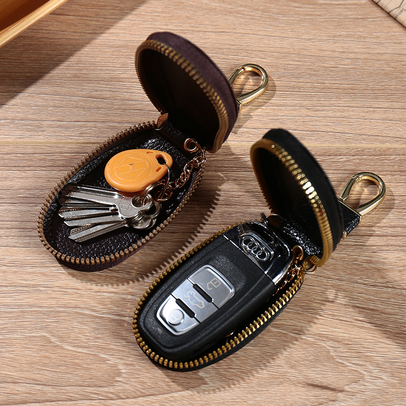 Picture of New key case men's and women's multi-functional mini universal car large capacity zipper waist hanging couple key chain high-end