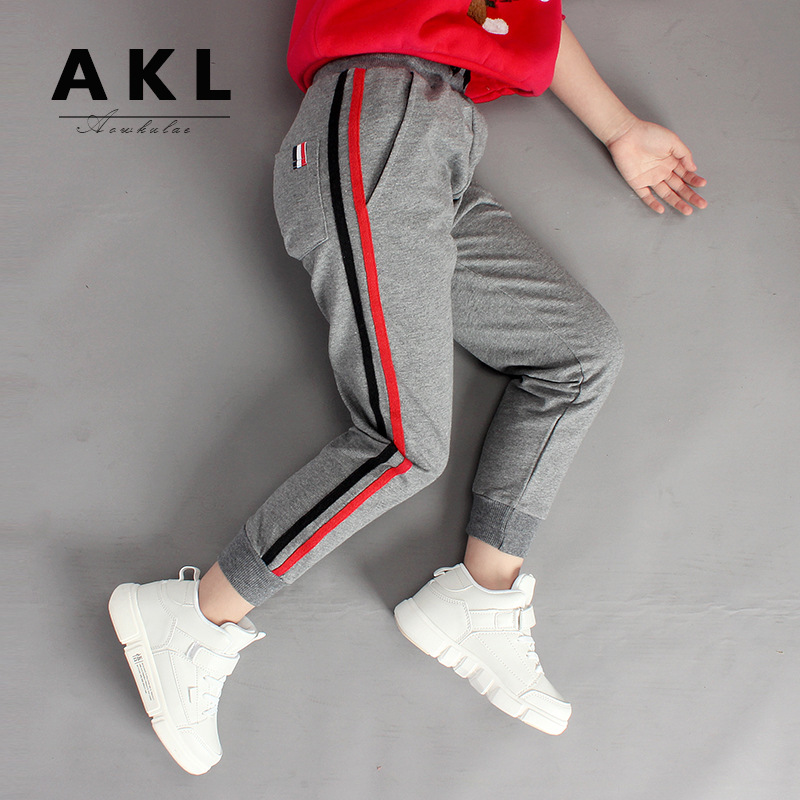 Picture of Autumn Children's Pants Korean Style New Children's Sports Long Pants Big Children's Pure Cotton Casual Anti-Mosquito Pants Children's Pants Wholesale