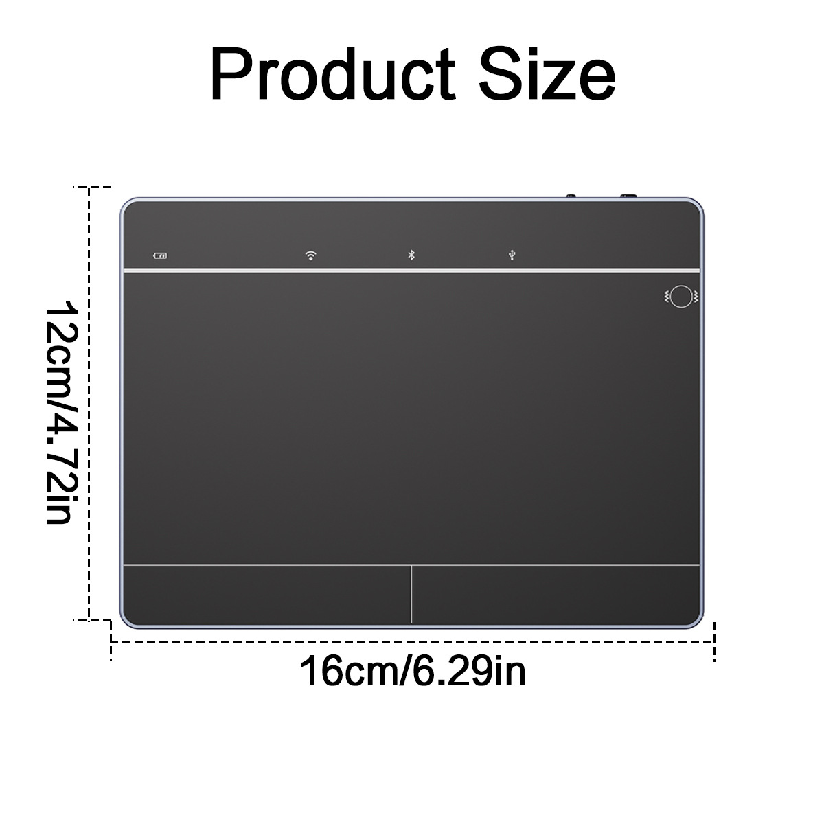 Picture of Jomaa Wireless Wired Bluetooth Touch Mouse Touch Pad Second Control Board Left and Right Key Buttons Support Win and Mac