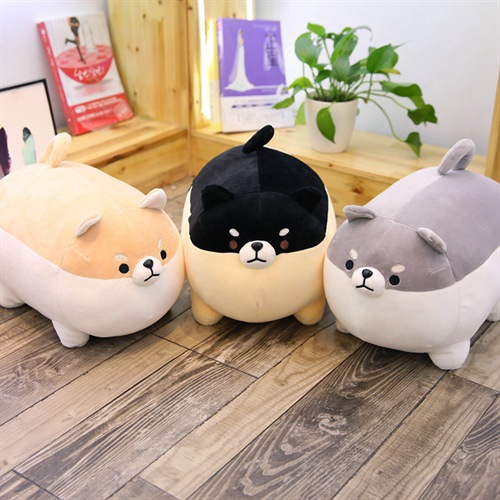 New software three-color Chai Dog Three Brothers Doll Cute Dog Doll Large Down Cotton Standing Dog Plush Toy
