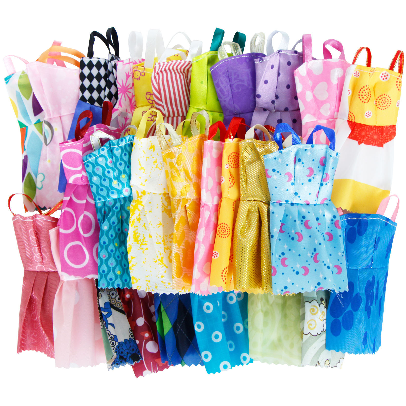 Picture of 2023 New Bobby Doll Accessories pvc Clothes Cabinet Storage Portable Box Wardrobe + Clothes Accessories 30 Piece Set