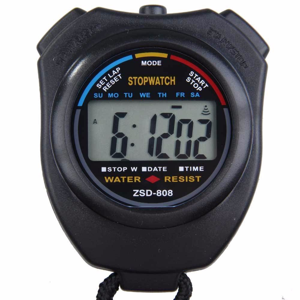 Picture of ZSD-808 Stopwatch Single Row Double Channel Student Fitness Training Competition Professional Sports Stopwatch Waterproof Timer