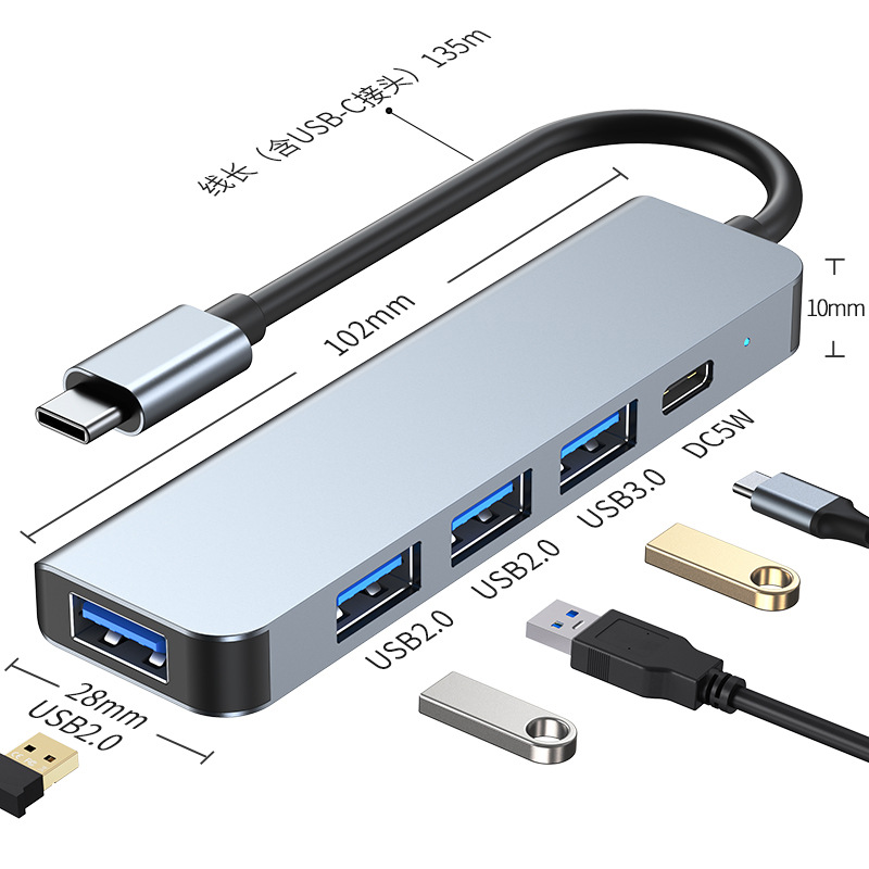 Picture of Cross-border typec hub PD100w fast charging 3.0 hub notebook extender usb multi-function splitter
