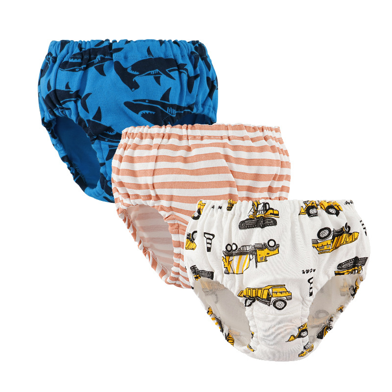 Picture of Children's Bread Pants Boys Triangle Panties Cartoon Shorts Cotton Small Children Baby Dinosaur Wholesale