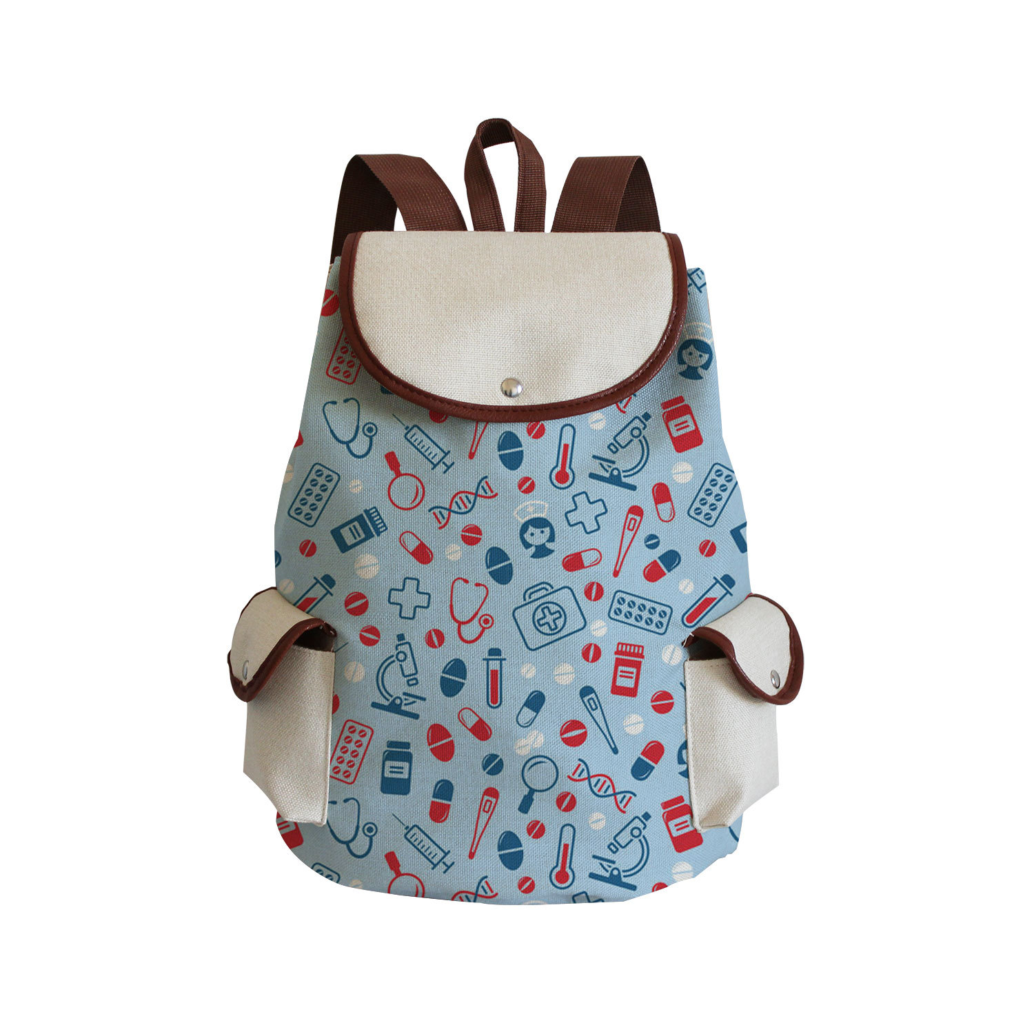 Picture of Cross-border Nurse Printed Backpack Medical Printed Large Capacity Backpack Cartoon Pattern Student Schoolbag Wholesale