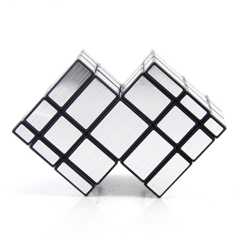 Picture of Two Siamesed Mirror Rubik's Cube Handmade DIY Alien Bundled Restricted Rotating Mirror 2 Siamesed Fun Intelligence Rubik's Cube