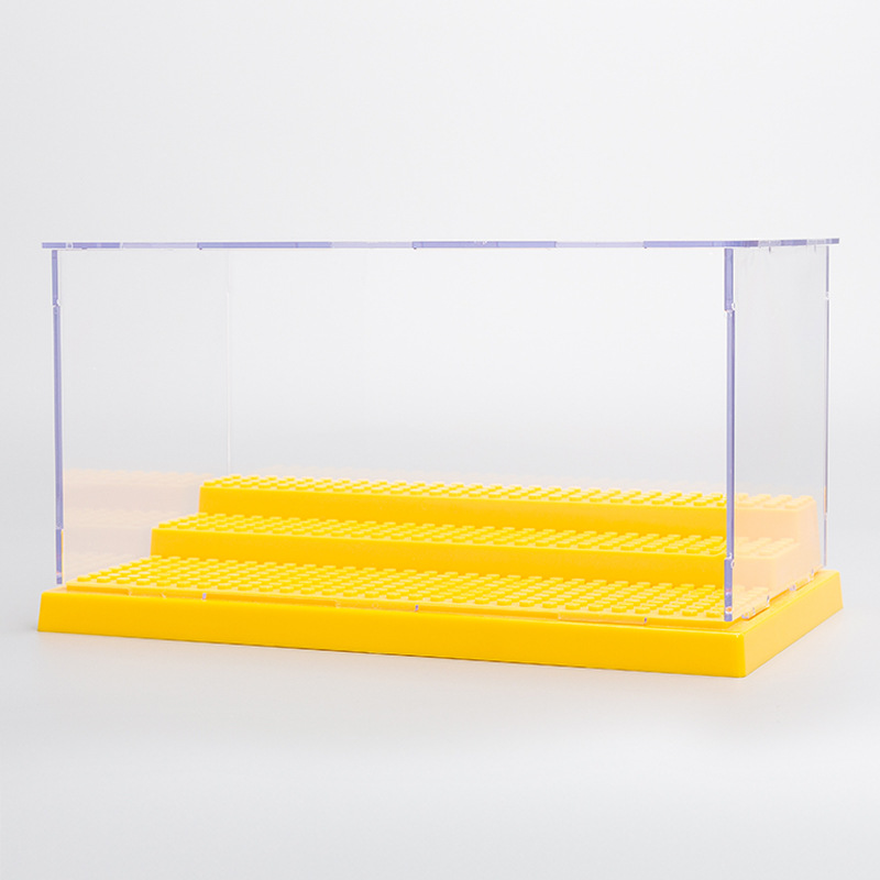 Picture of Three-layer dustproof storage box assembled building blocks display box transparent 3-layer acrylic display box large particle LOZ