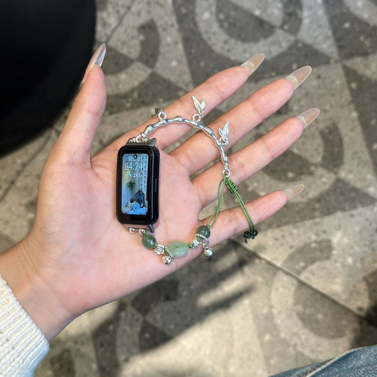 Suitable for ins Huawei bracelet 9/8 glass beaded strap Huawei FIT3/2 elegant new retro glory 9 women 76