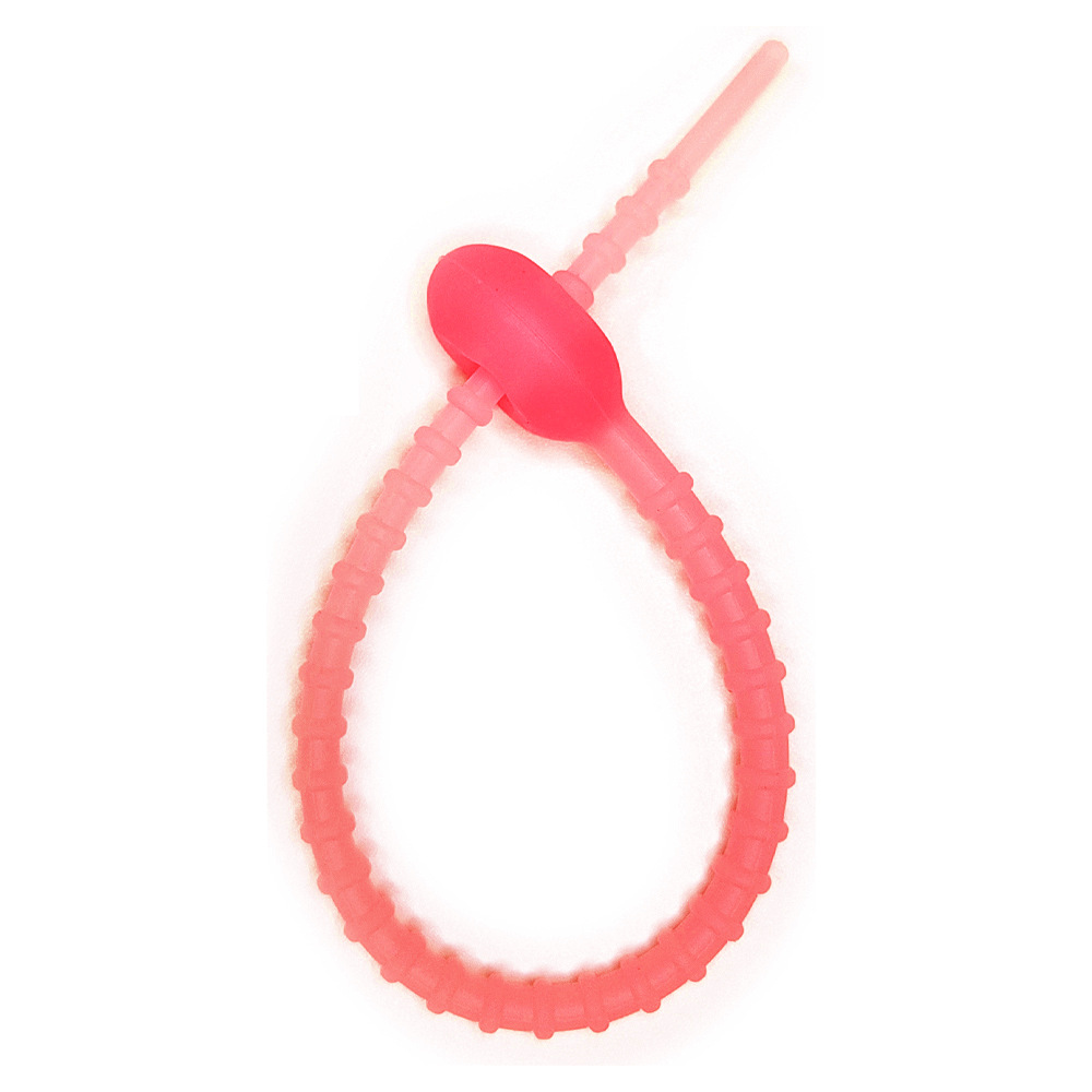 Picture of 215mm color silicone cable tie DIY jewelry pendant chattering blind box doll lanyard data cable storage winder