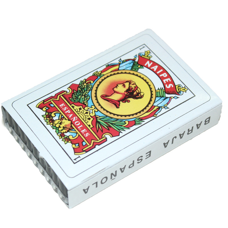 Factory direct supply 50 Spanish foreign trade poker plastic box packaging 28 silk plastic card a 12 pack