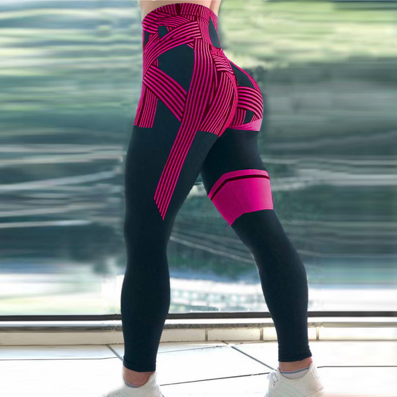Picture of Spot supply cross-border Wish Amazon Ebay water droplets sweat beads high waist printed leggings sports yoga pants