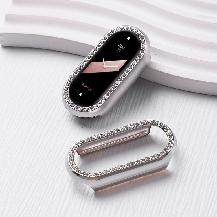Picture of Suitable for Xiaomi Mi Band 10 Watch Protective Case with Diamond Cut Out Xiaomi 8 Single Diamond Watch Case Half-Pack Pc Protective Case