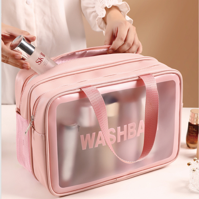 Large-Capacity New Cosmetic Bag Double-Layer Waterproof Portable Toiletry Bag Portable Travel Cosmetics Storage Bag