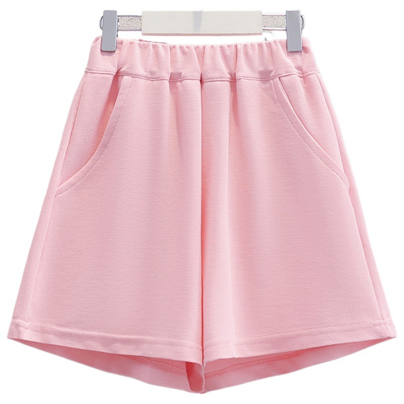 Picture of 230g Pique Double Yarn Girls Summer Short-Sleeved Suit 2025 New Casual Medium and Large Children Dopamine Two-Piece Set