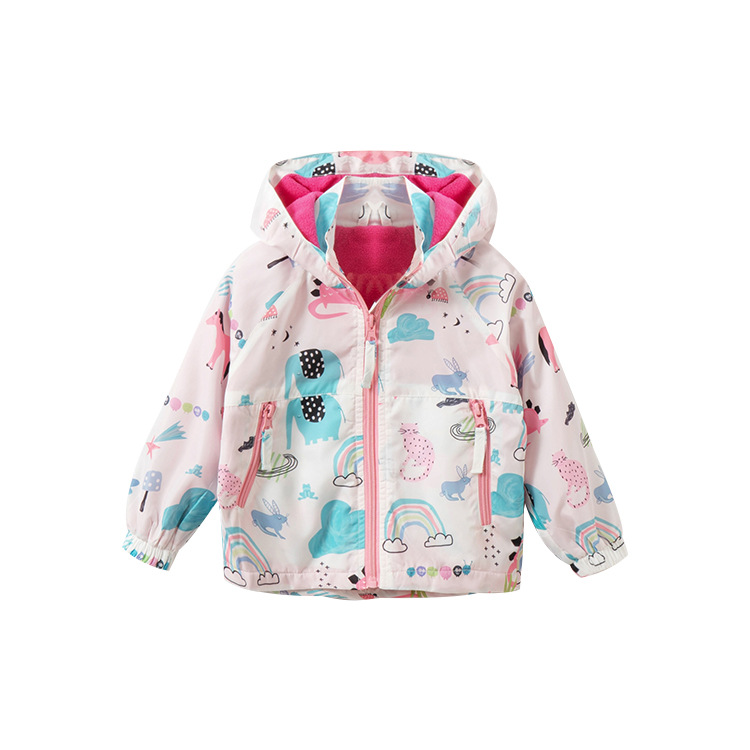Picture of malwee children's clothing autumn and winter new girls' coat little girl hooded windbreaker warm children's coat a consignment