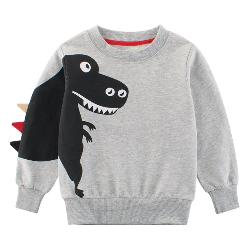 Korean Fashionable Kidsren's Clothing Autumn New Product 2025 Kidsren's Clothes Kidsren's Dinosaur Sweatshirt One Piece Consignment Ins