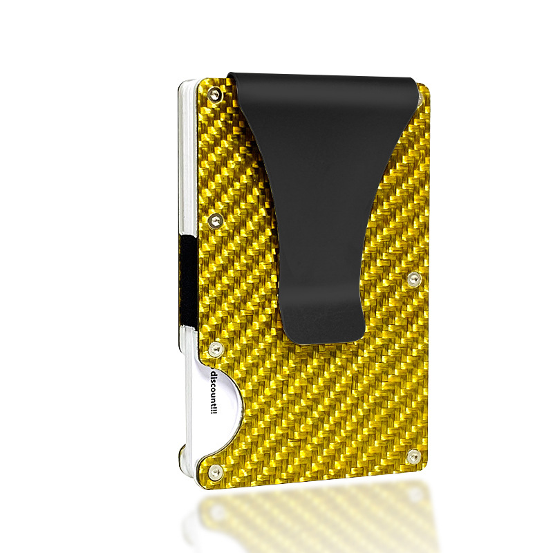 Picture of Carbon Fiber Card Holder Anti-Degaussing Men's Multi-Functional Wallet Card Holder Card Box Anti-Theft Rfid Credit Card Holder