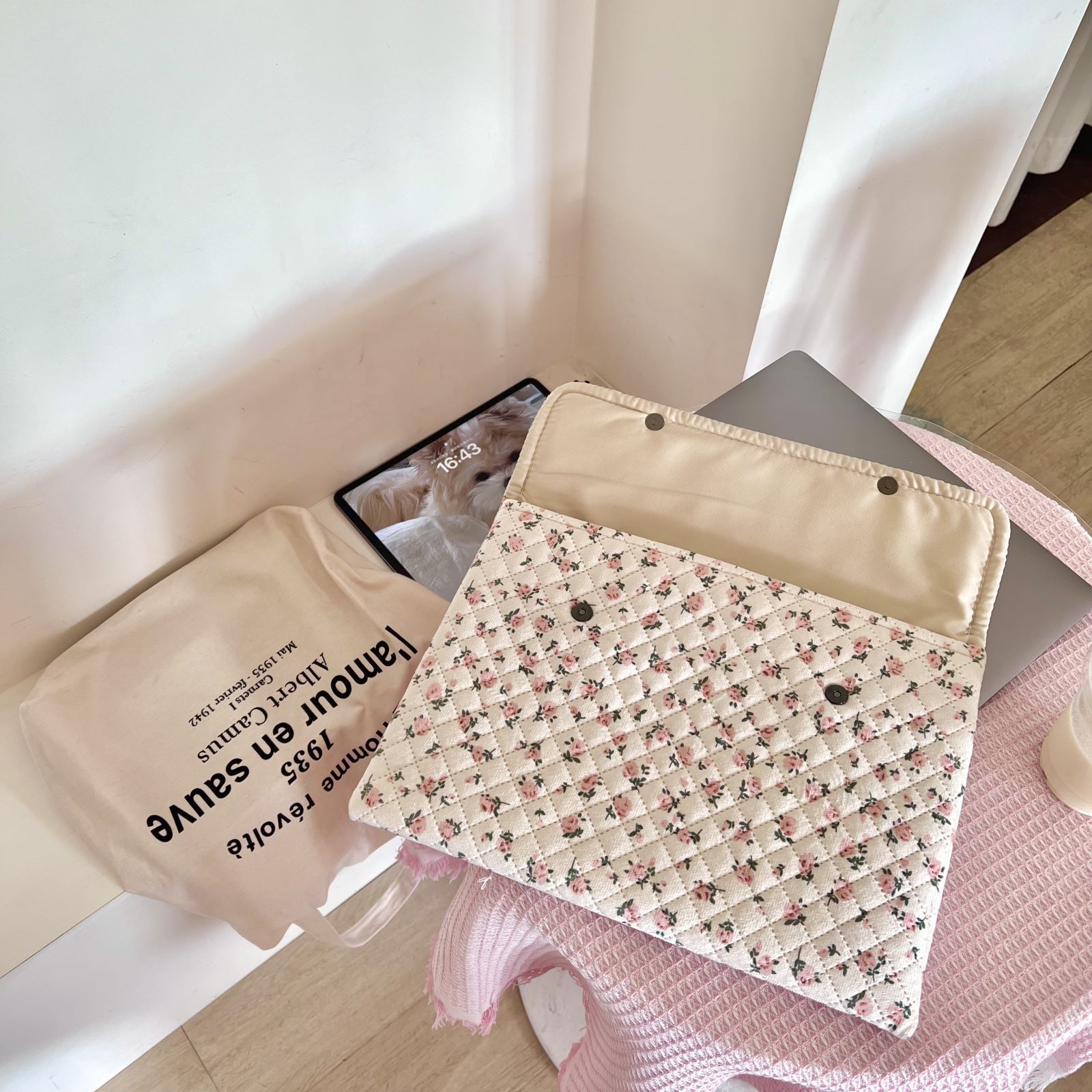Picture of Computer Sleeve Bag Shockproof Floral Simple Lenovo Small New Pro Huawei Computer Bag Flat Panel Storage Set 14-inch Suitable