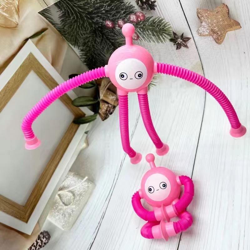 Picture of Cross-border Varied Shape Luminous Stretch Tube Egg Boy Puzzle Novelty Decompression Toy Cartoon Suction Cup Telescopic Tube Egg