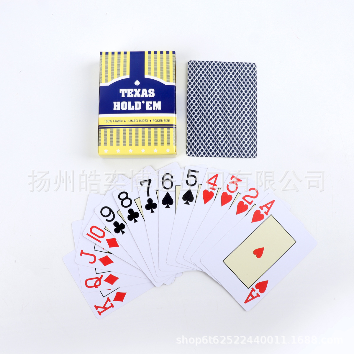 Plastic poker factory direct spot Texas Big Blue poker wear-resistant waterproof matte texture pvc