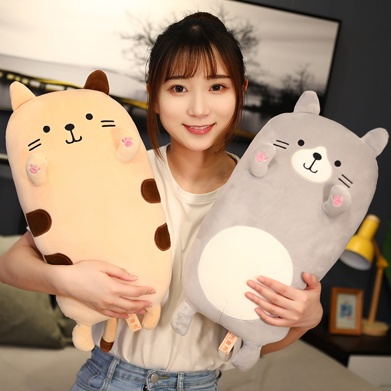 Wholesale creative Two-beard cat long pillow doll a generation of hair