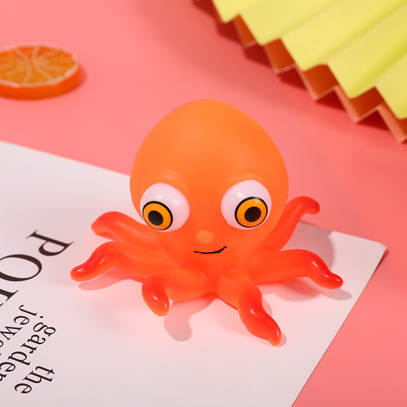 Picture of Cross-border cartoon factory direct decompression animal squeeze doll decompression pinch music stare eye vent toy