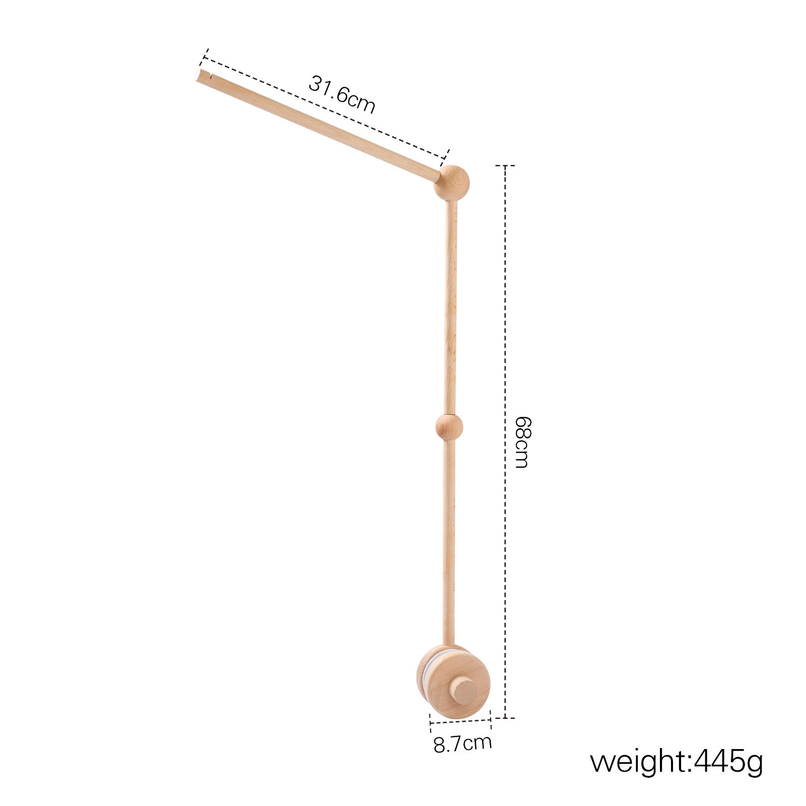 Picture of Nordic style foreign trade baby bed bell accessories bracket infant comfort toy music box bed bell bracket three-piece set