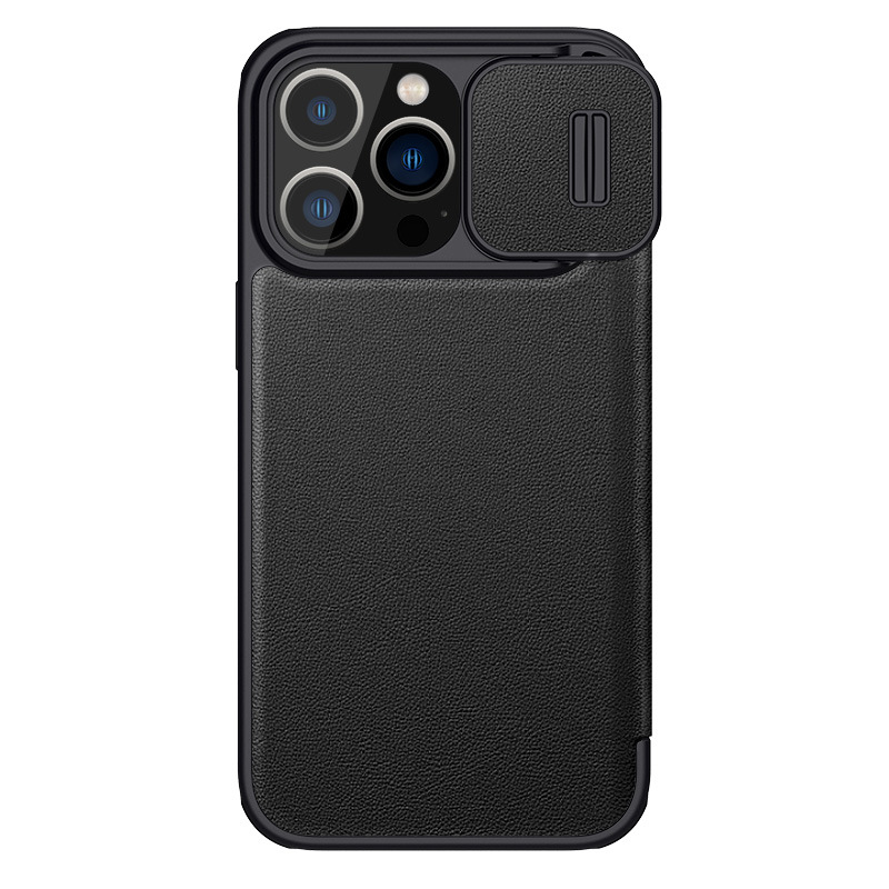 Picture of Nillkin Is Suitable for Iphone14 Pro Mobile Phone Case Lens Push Cover Anti-Peeping Plain Leather Flip Cover Apple 14