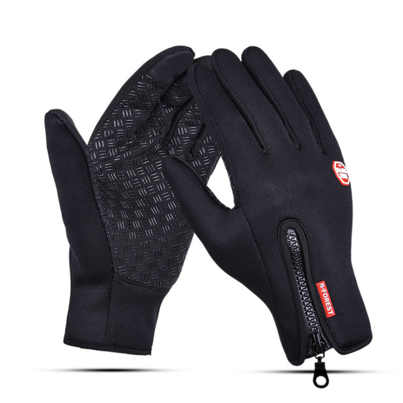 Picture of Autumn and Winter Warm Full-Finger Cycling Touch Screen Gloves Bicycle Cycling Non-Slip Waterproof Windproof Ski Gloves for Men and Women