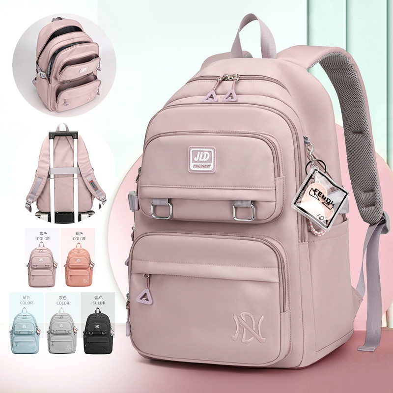 2021 New Cross-border Middle School Students' Casual Schoolbag Travel Large Capacity Girl Backpack Korean Junior High School Student Backpack
