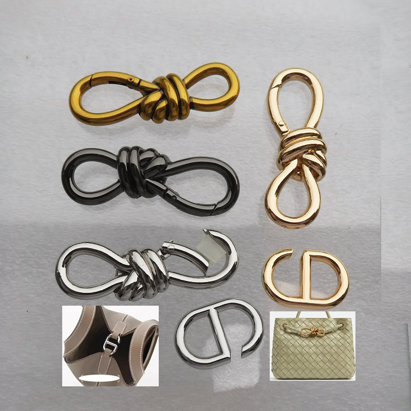 Hardware Knot Decoration Accessories Dog Buckle Hanging Buckle Hook Women's Bag Metal Spring Gold Silver Black 89 Character 6 Shape