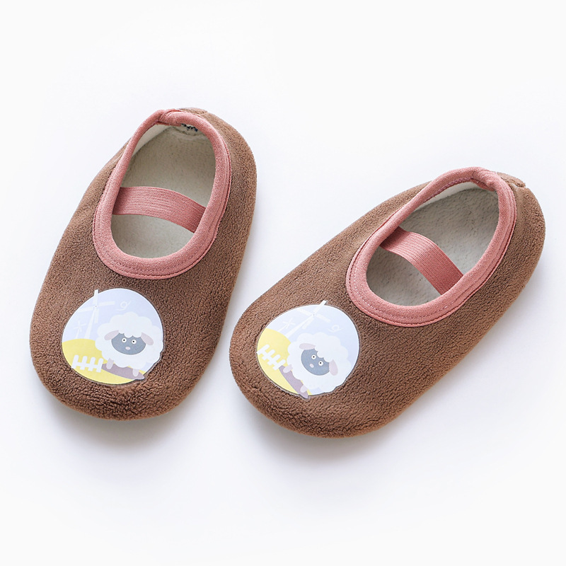 Picture of Wholesale baby floor socks baby men's and women's toddler shoes socks fleece-lined autumn and winter indoor early education shoes cool anti-slip